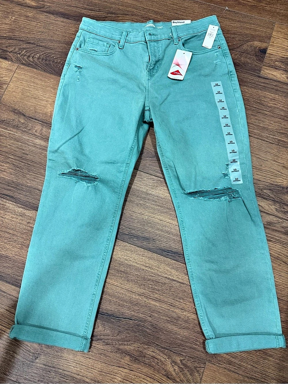 Old Navy Boyfriend Jeans Size 10 Turquoise